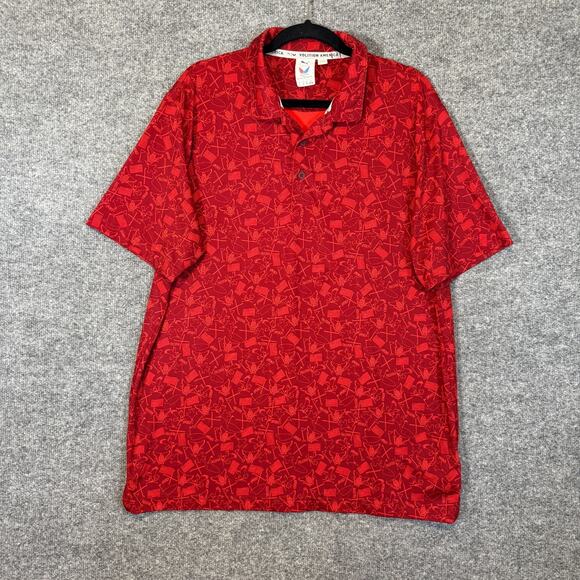 Puma Volition America Polo Shirt Mens Large Red Performance Freedom USA - Picture 1 of 10